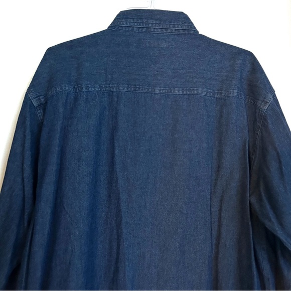 Vintage Coleman Men’s Blue Jean Denim Button Down Shirt Large 100% Cotton Tool - Picture 7 of 10